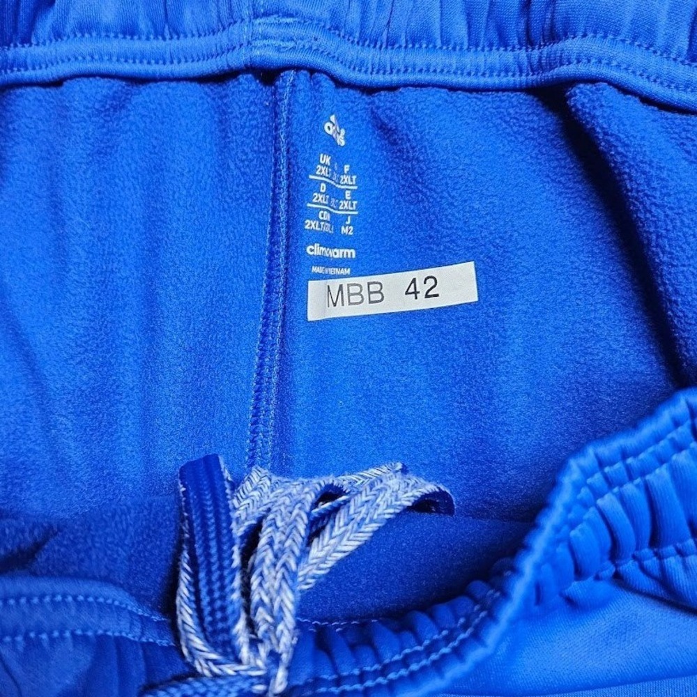 Adidas Track Pants Mens 2XLT Blue Kansas Jayhawks ClimaWarm M34652 Team Worn - Picture 5 of 11